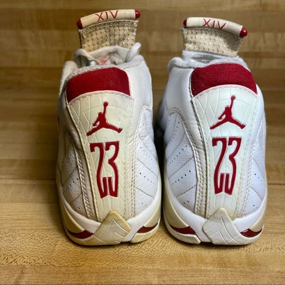 Air Jordan 14 Retro 'Linen' Women’s Size 7 WHITE 312274-161 - Picture 4 of 9